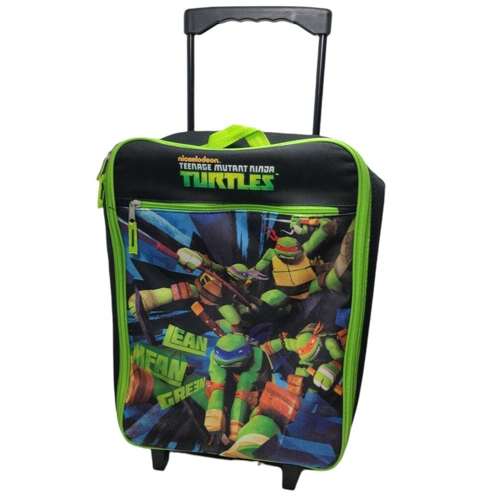 TMNT Teenage Mutant Ninja Turtles Rolling Luggage Suitcase w/ wheels Nickelodeon